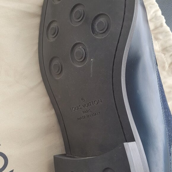 Louis Vuitton BRAND NEW Men's leather NAVY BLUE shoes - size 11 - Picture 2 of 5